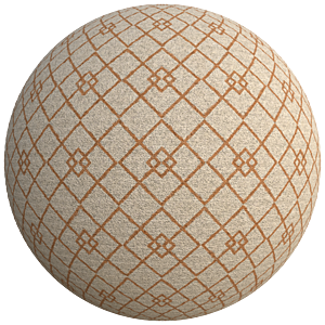 Beige Rug Texture (Carpet) with Orange Diamond Pattern