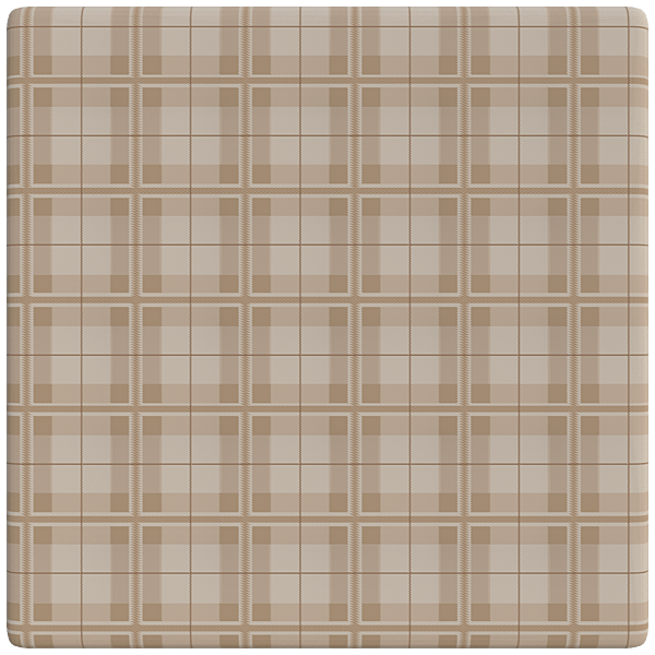 Brown and Camel Tartan Pattern Fabric (Plane)