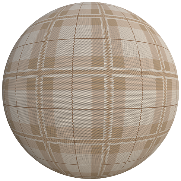 Brown and Camel Tartan Pattern Fabric (Sphere)