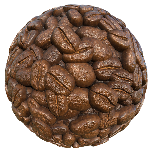 Roasted Coffee Bean Texture (Sphere)