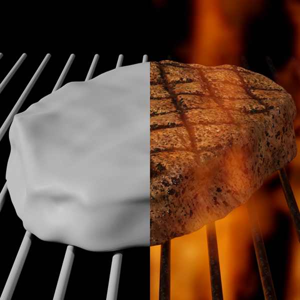 Grilled Steak Texture with Grill Marks