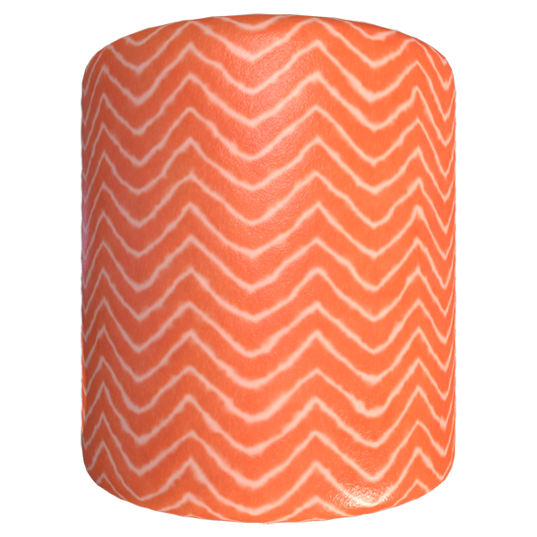 Raw Salmon Fish Texture (Cylinder)