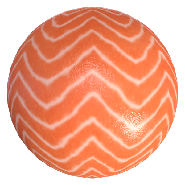 Raw Salmon Fish Texture (Sphere)