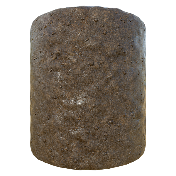 Wet Muddy Ground Texture with Rocks and Stones (Cylinder)
