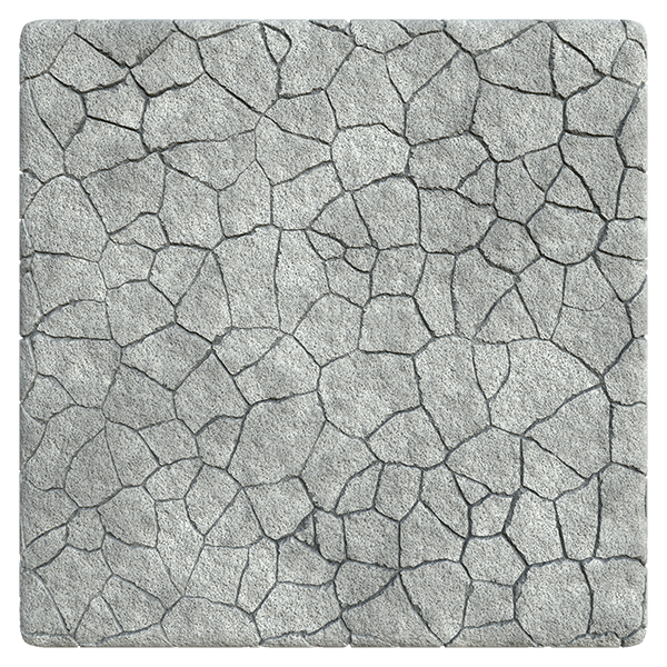 Asphalt Ground Texture with Cracks (Plane)