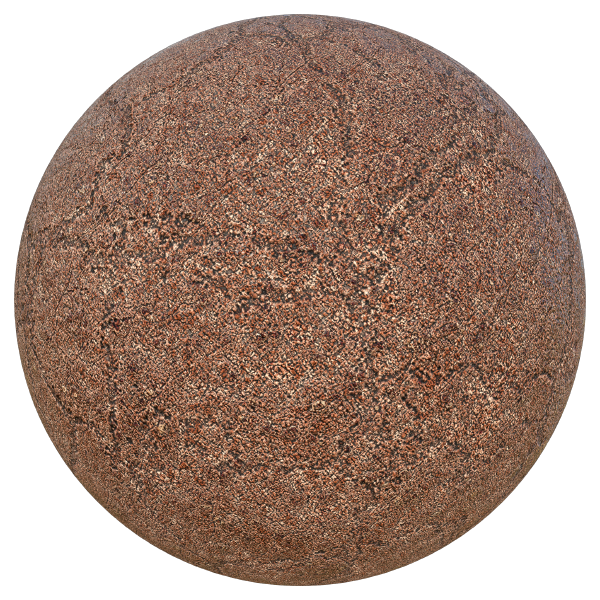 Dry Soil Texture with Cracks (Sphere)