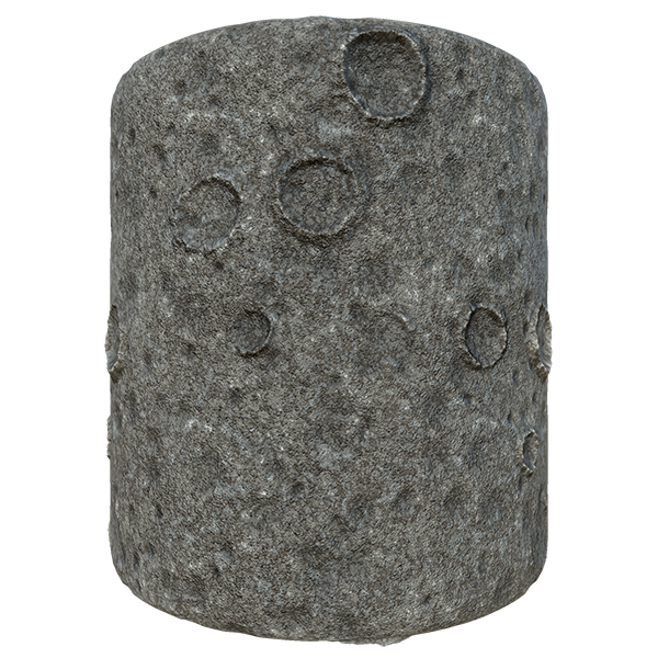Asteroid or Planetary Rock Ground Texture (Cylinder)