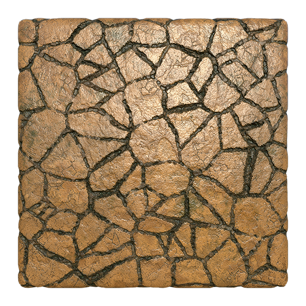 Brown Stone Cladding Texture for Walls and Grounds (Plane)