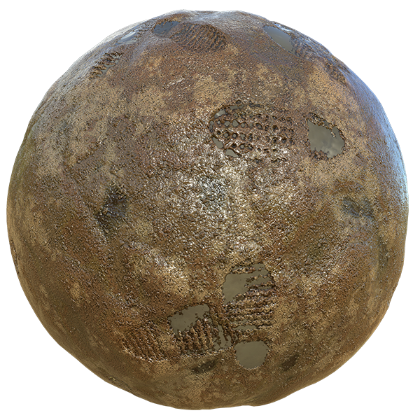 Muddy Ground with Footsteps in Sludge (Sphere)