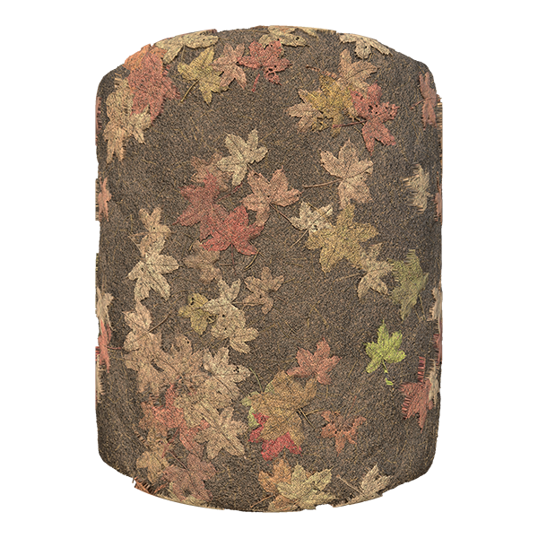 Ground Covered by Fallen Autumn Leaves (Cylinder)