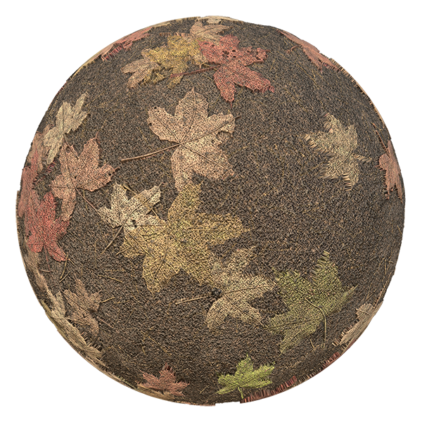 Ground Covered by Fallen Autumn Leaves (Sphere)