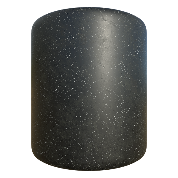 Black Floor with White Dots and Dirt (Cylinder)