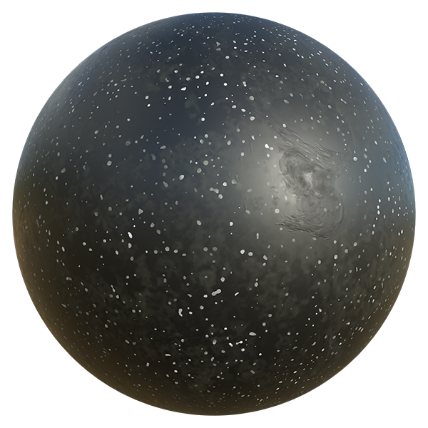 Black Floor with White Dots and Dirt (Sphere)