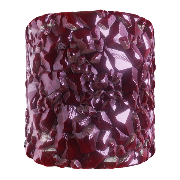 Red Crystal Ground Texture, Free PBR