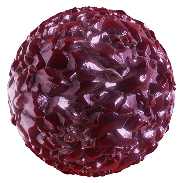 Red Crystal Ground Texture, Free PBR