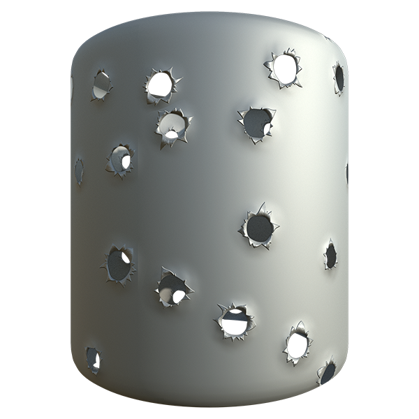 Imperfection and Decal of Bullet Holes (Cylinder)