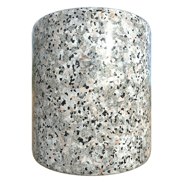 Grey and Pink Granite Marble Texture (Cylinder)