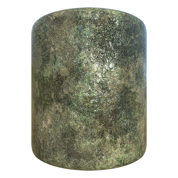 Green Jade Texture with Marble Patterns (Cylinder)