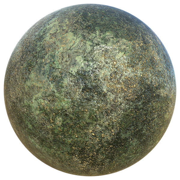 Green Jade Texture with Marble Patterns (Sphere)