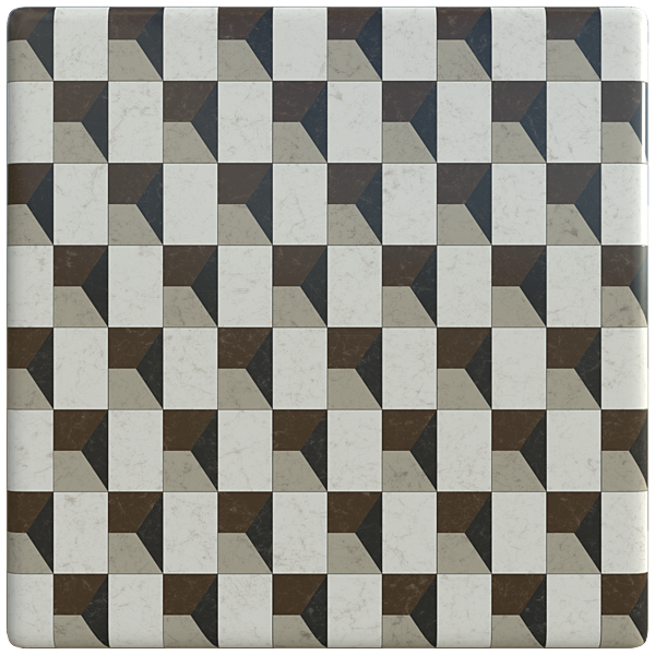 3D Illusion Marble Tiles (Plane)
