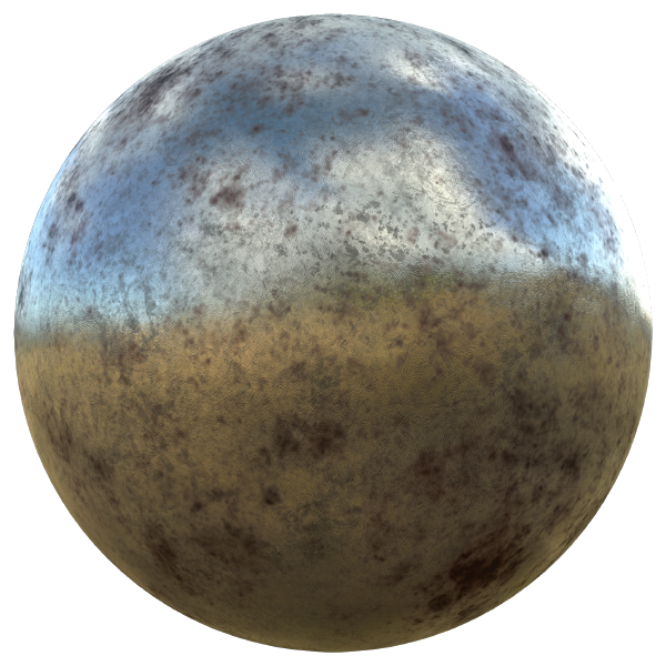 Rusty Metal Texture with Bumpy Surface (Sphere)