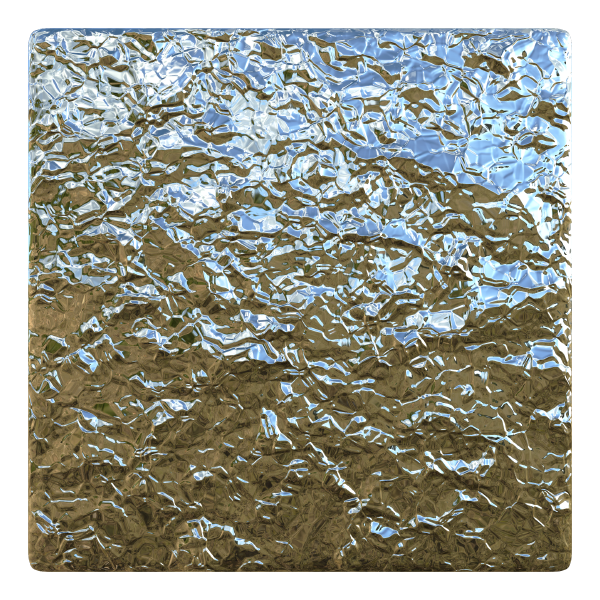 Crumpled or Wrinkled Aluminum Foil Texture (Plane)