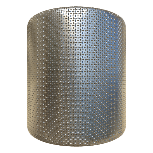 Metal Treadplate Texture with Tiny Crosses (Cylinder)