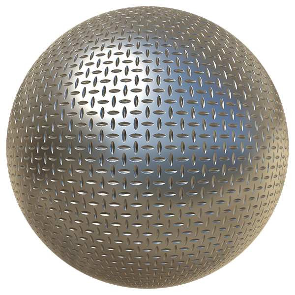 Metal Treadplate Texture with Tiny Crosses (Sphere)