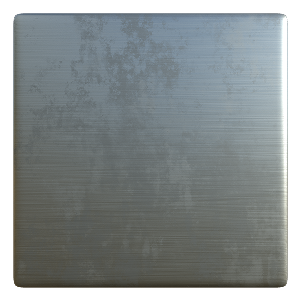 Oxidized Brushed Aluminum Texture with Dirt (Plane)