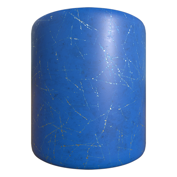 Metal Plate Covered by Scratched Paint Texture (Cylinder)