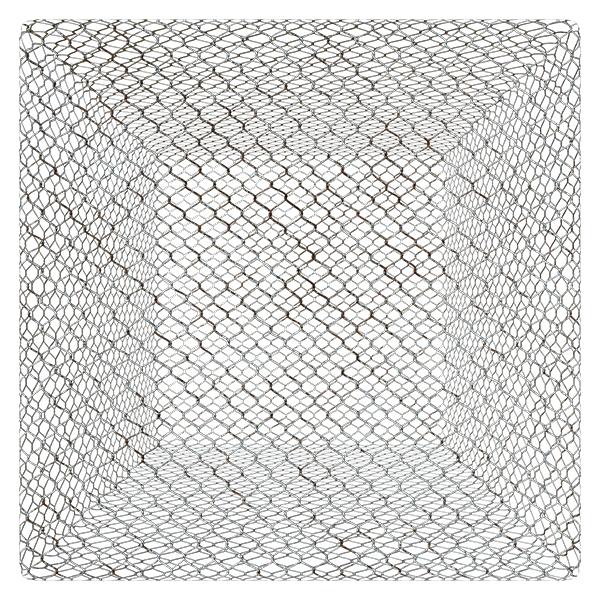 Chain-link Iron Wire Fence Texture Woven in Diamond Shape (Plane)