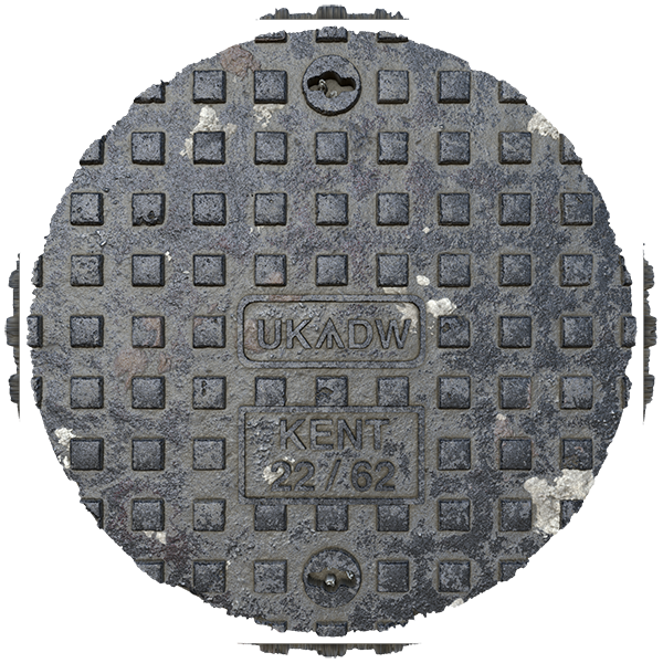 Manhole Cover / Maintenance Hole Cover / Drain Hole Cover Texture (Plane)