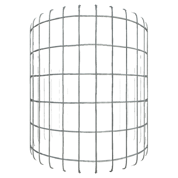Oxidized Iron Wire Fence (Cylinder)