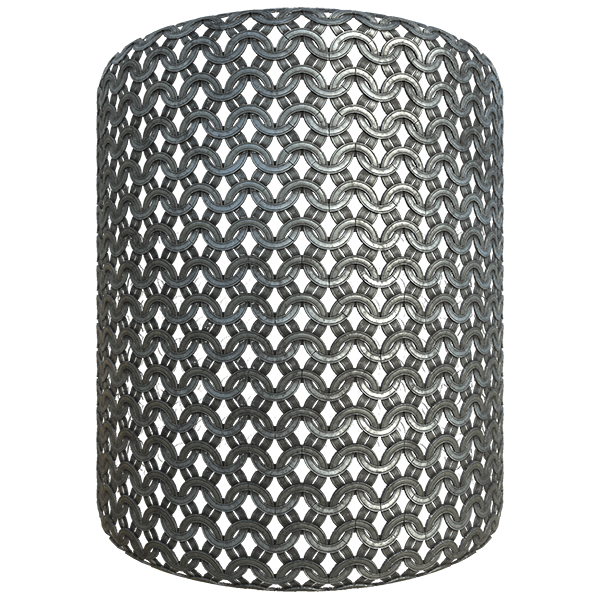 Oxidized Circular Flat Iron Chainmail (Cylinder)