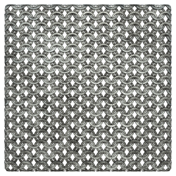 Oxidized Circular Flat Iron Chainmail (Plane)