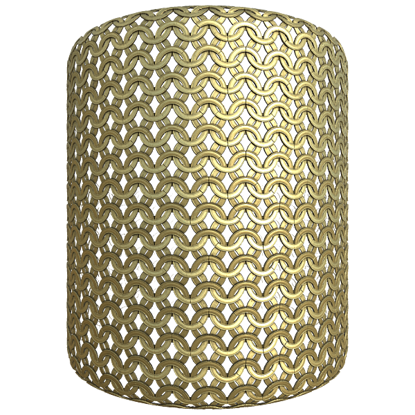 Circular Flat Gold Chainmail (Cylinder)