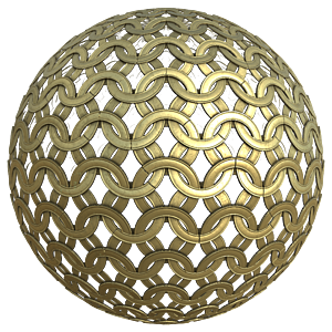 Circular Flat Gold Chainmail