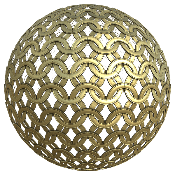 Circular Flat Gold Chainmail (Sphere)