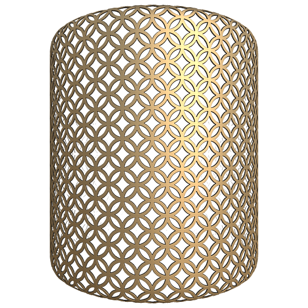Perforated Overlapping Circle Brass Sheet (Cylinder)