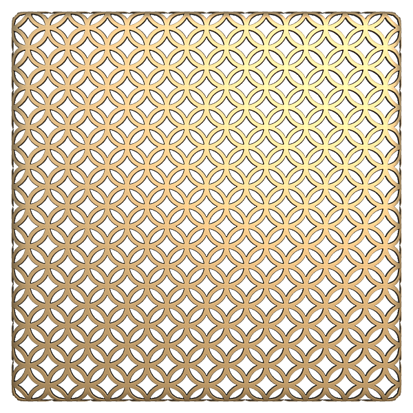 Perforated Overlapping Circle Brass Sheet (Plane)