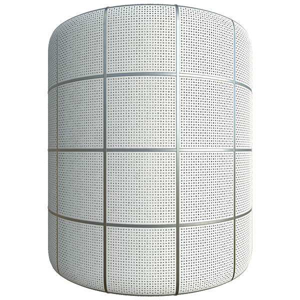 Perforated Ceiling Panels with Metal Strips (Cylinder)