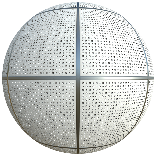 Perforated Ceiling Panels with Metal Strips (Sphere)