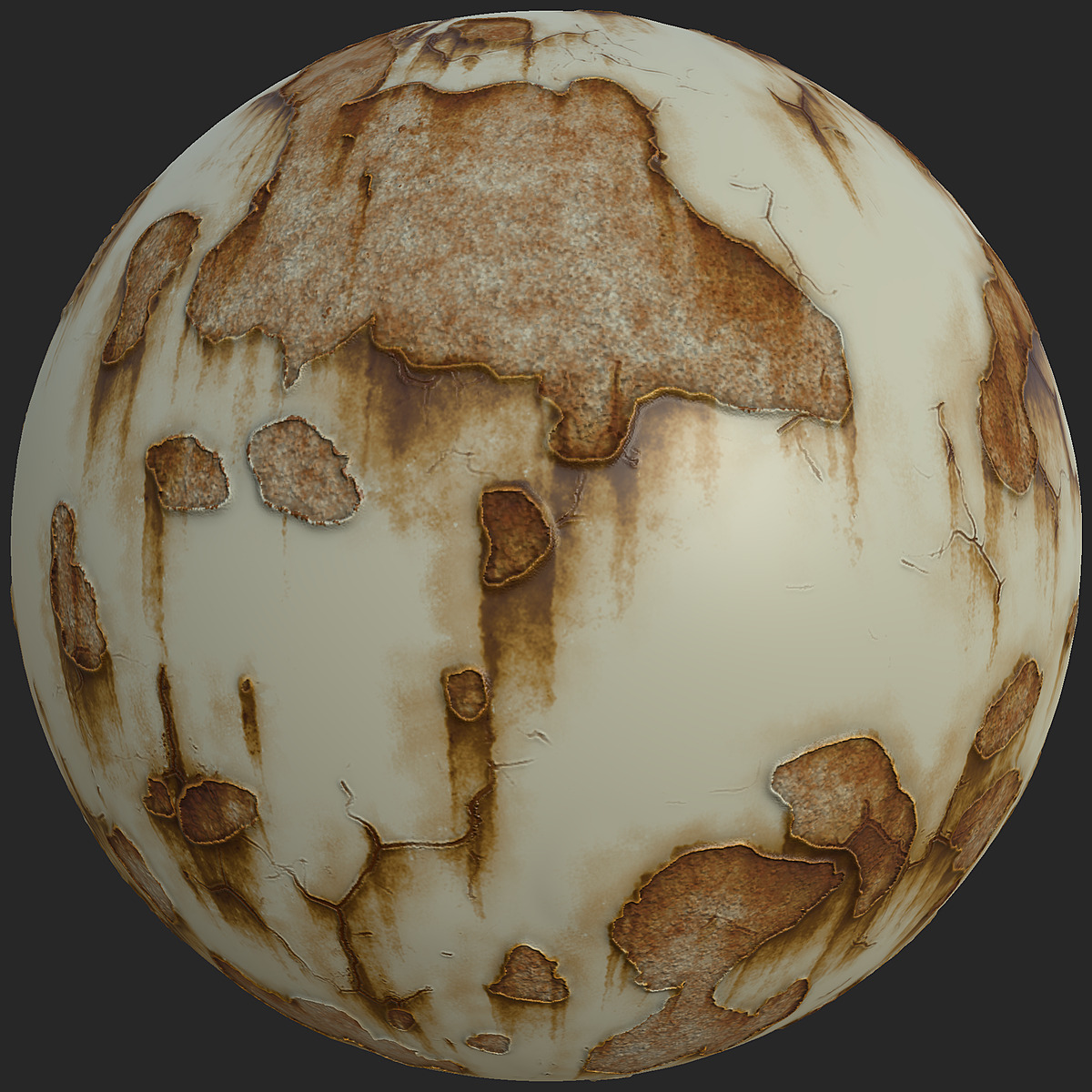 Chipped paint with dripping rust free pbr texturecan
