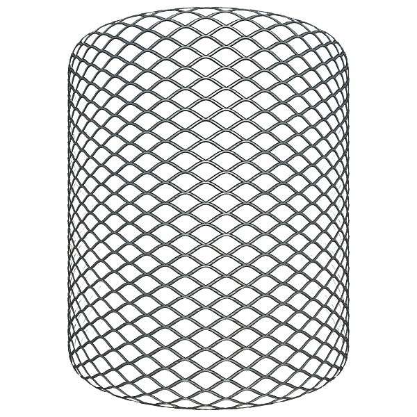 Wave-Shaped Grille Metal Mesh (Cylinder)