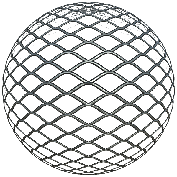 Wave-Shaped Grille Metal Mesh (Sphere)