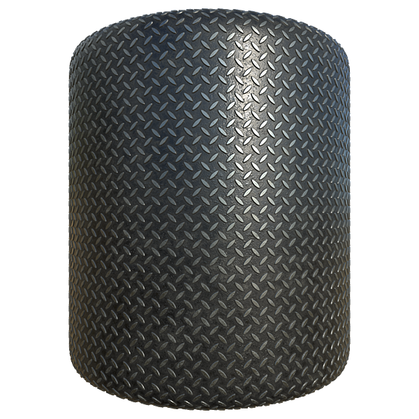 Dirt Tread Plate Metal Texture (Cylinder)