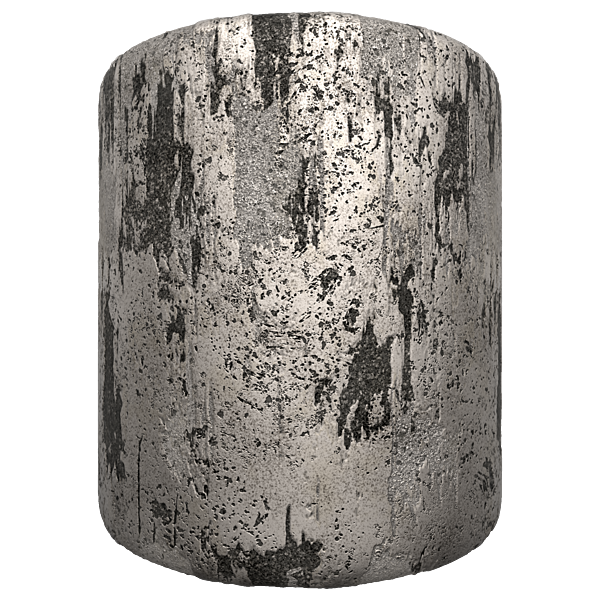 Rusty and Oxidized Steel Plate (Cylinder)