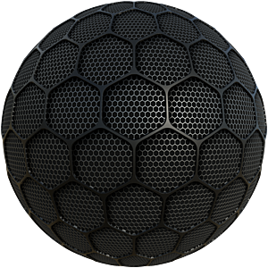 Hexagonal Black Perforated Metal Grille Mesh