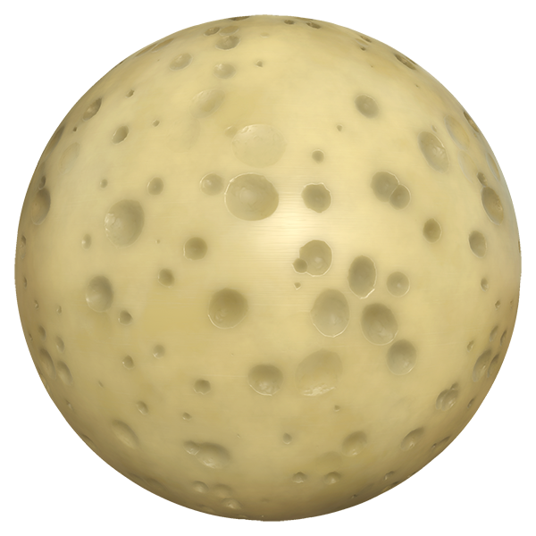 Cheese Texture with Holes (Sphere)
