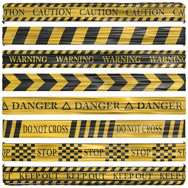 Plastic Caution Tape Texture (Plane)